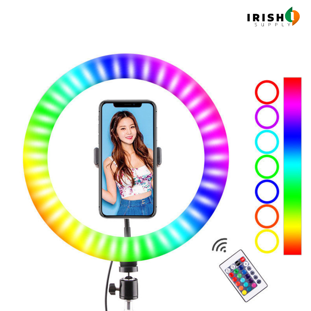 Irish Supply, FLASHPOD Vlog Selfie Ring Light with Stand