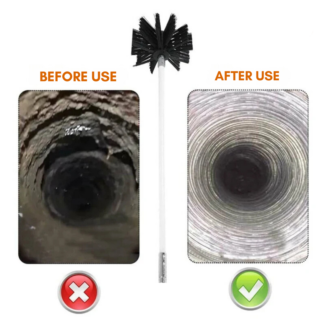 FLEEXSWEEP Flexible Rods, Spotless Flues