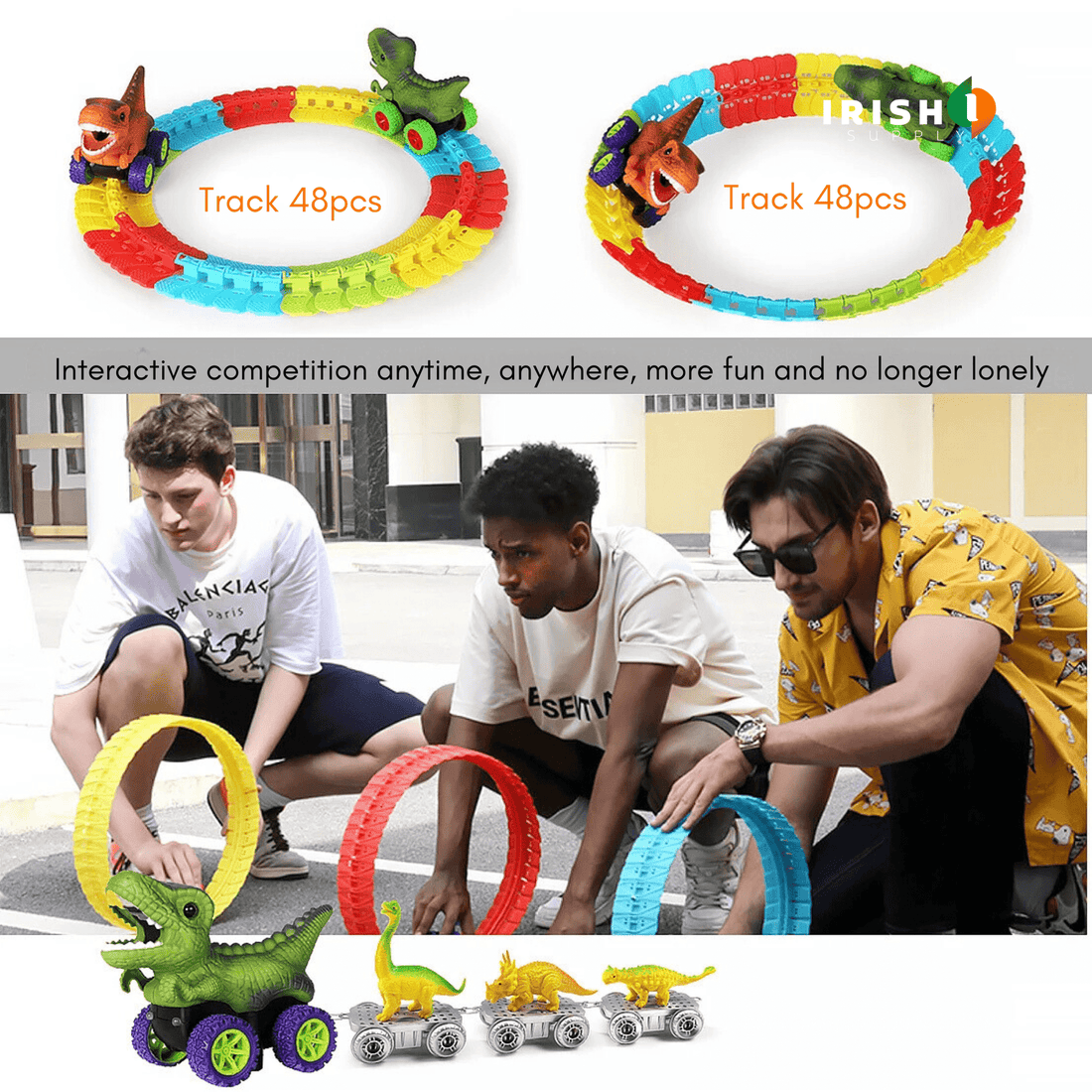 FLEXRACE Anti-Gravity Climbing Rail Car Set