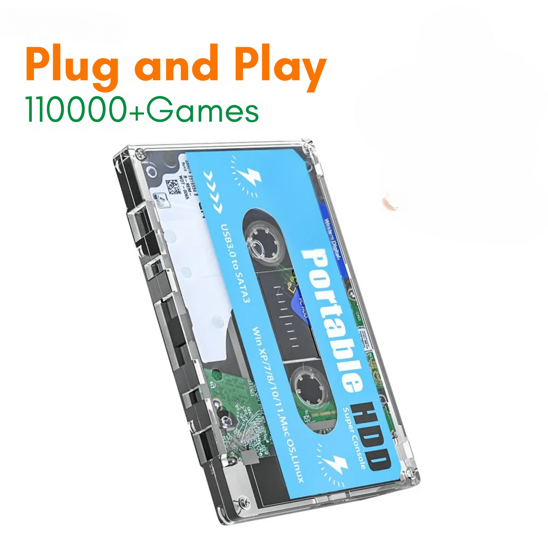 GAMEVAULT PRO 500GB– 110K Games, 70 Consoles, Plug & Play