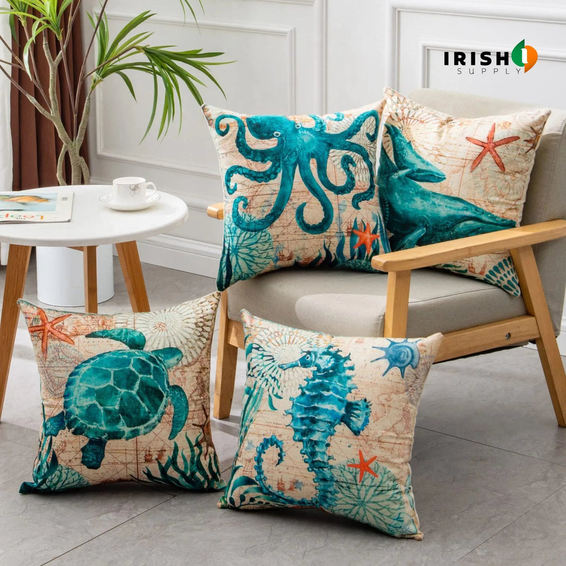 SEAHAVEN Premium Coastal Pillowcases (45x45cm)