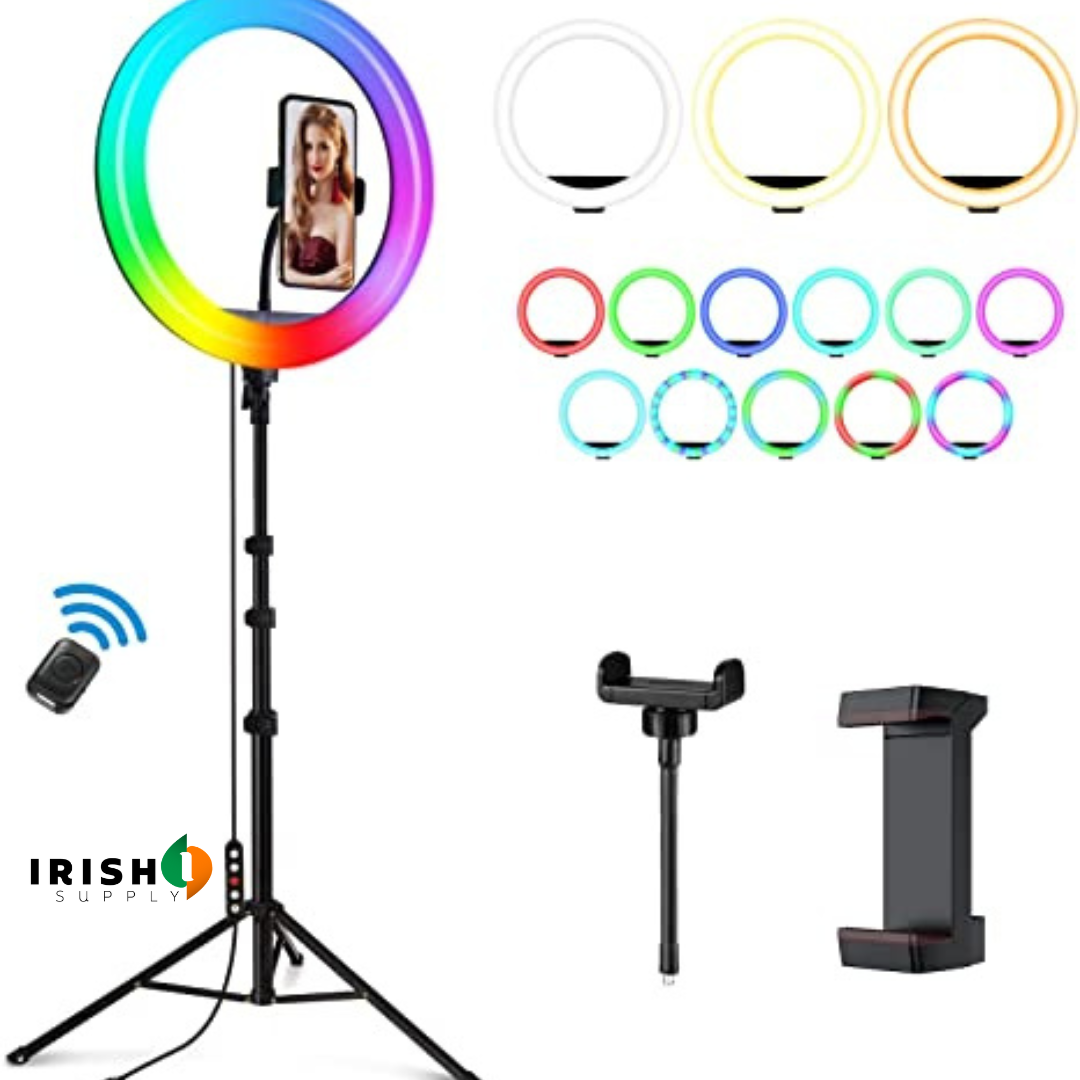 Irish Supply, FLASHPOD Vlog Selfie Ring Light with Stand