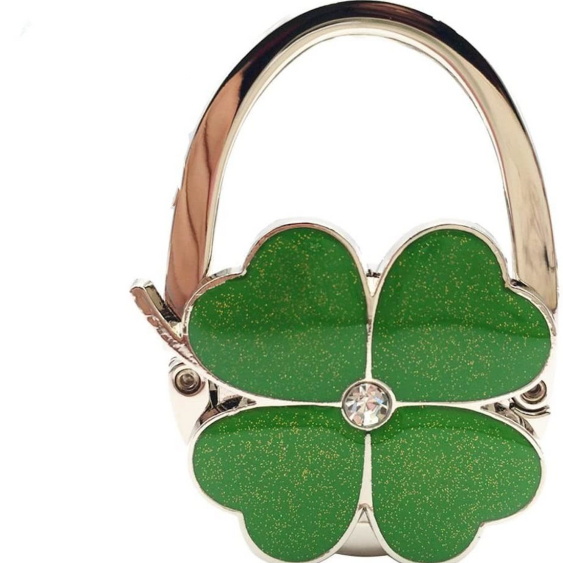 CLOVERHOOK Clover Design Foldable Handbag Hanger Folding Purse Table Hook Holder