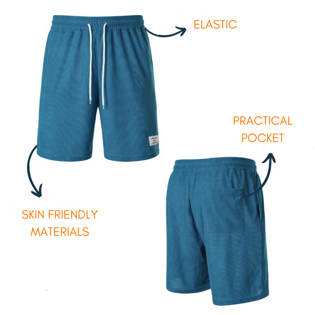 DRAWPATCH Corduroy Shorts with Pockets