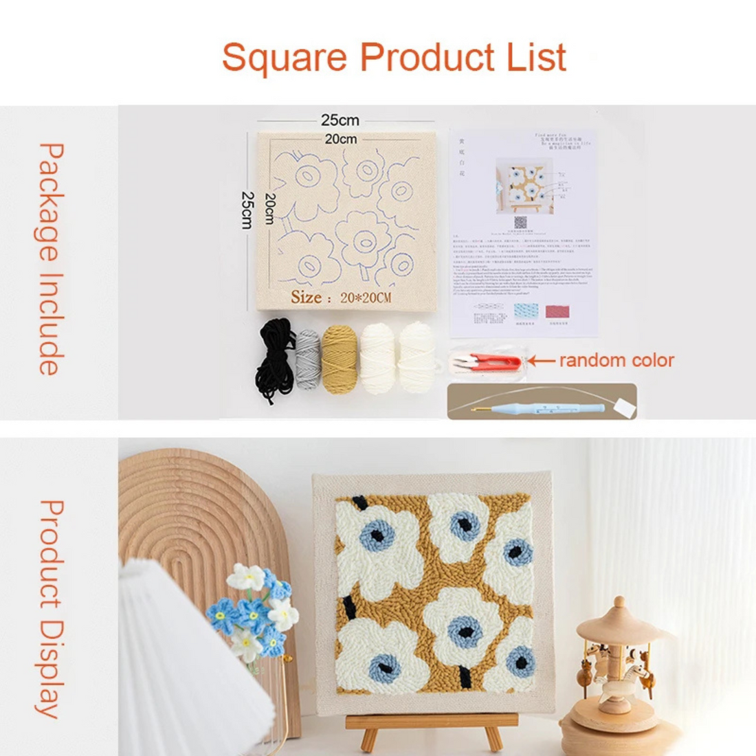 THREADSCAPE Floral Knitting Crochet Punch Needle Set