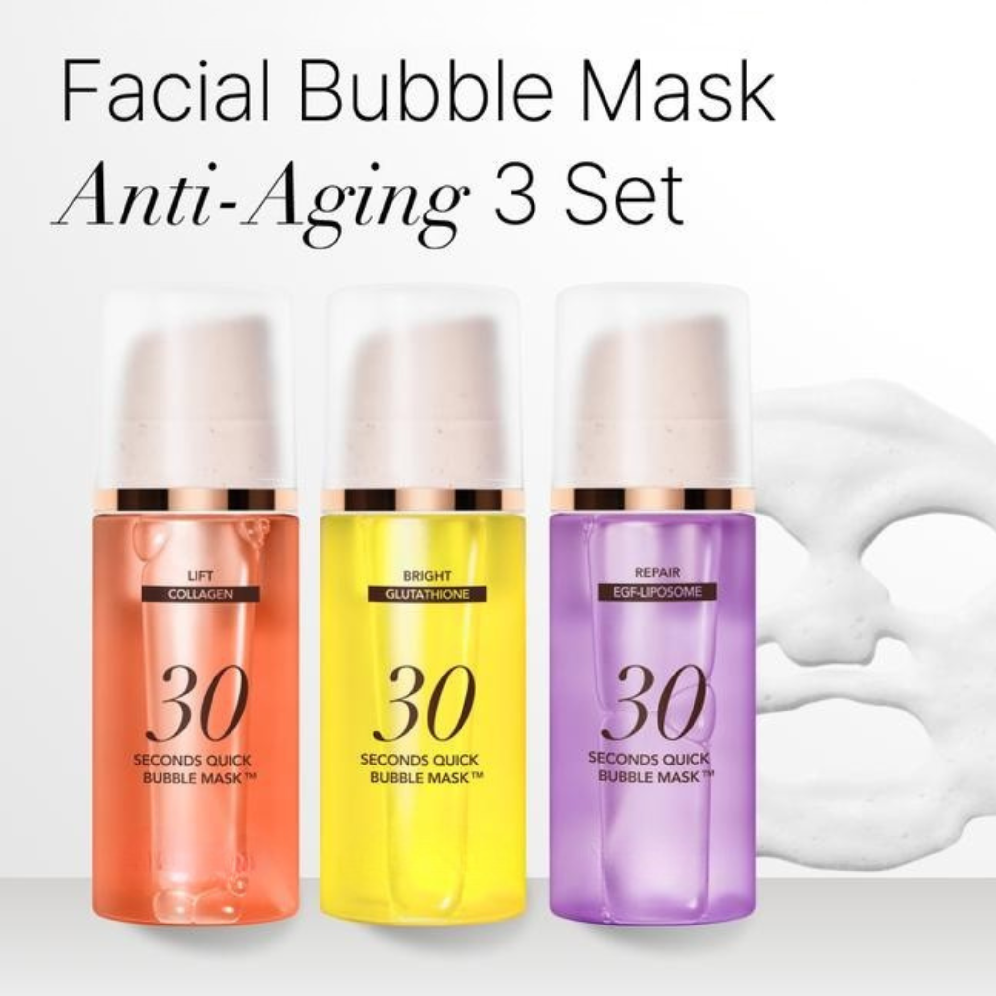 GLASSIFY Deep Hydration Bubble Mask Trio Set