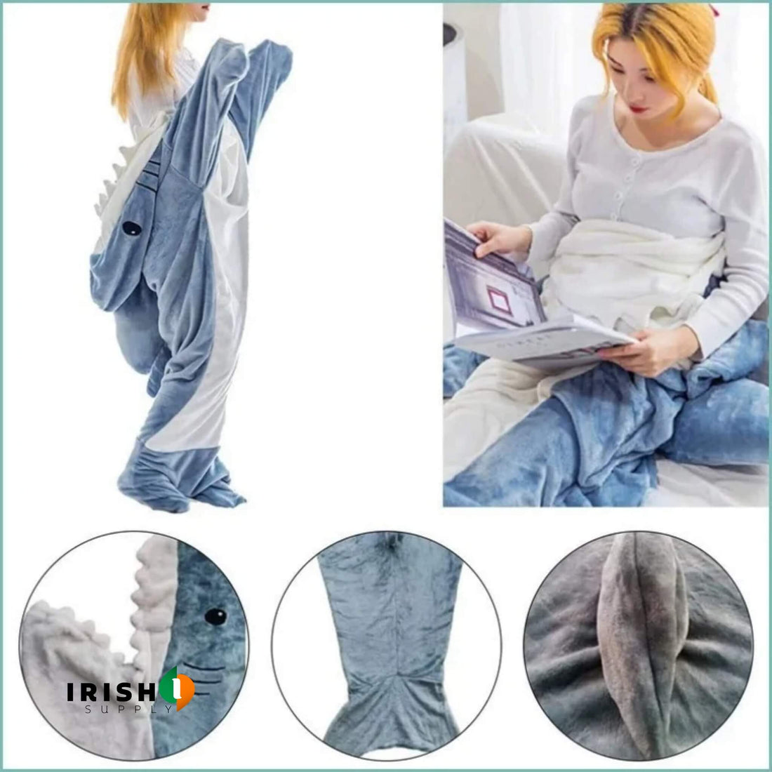 SHARKWRAP Hooded Flannel Shark