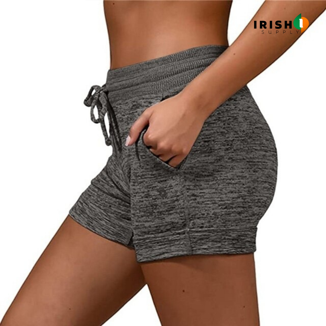 Irish Supply, ZENSTRETCH Women's Cotton Blend Yoga and Running Short
