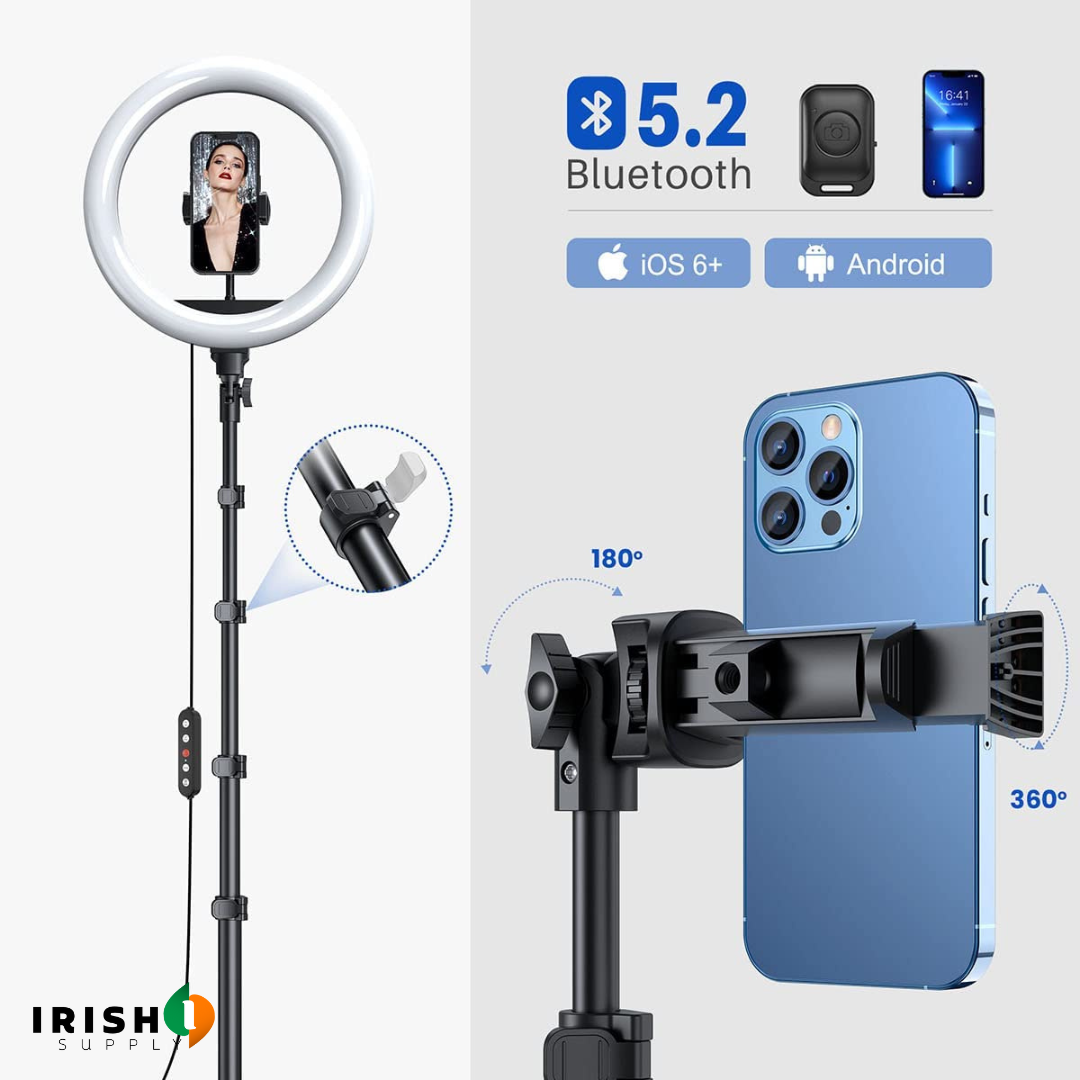 Irish Supply, FLASHPOD Vlog Selfie Ring Light with Stand