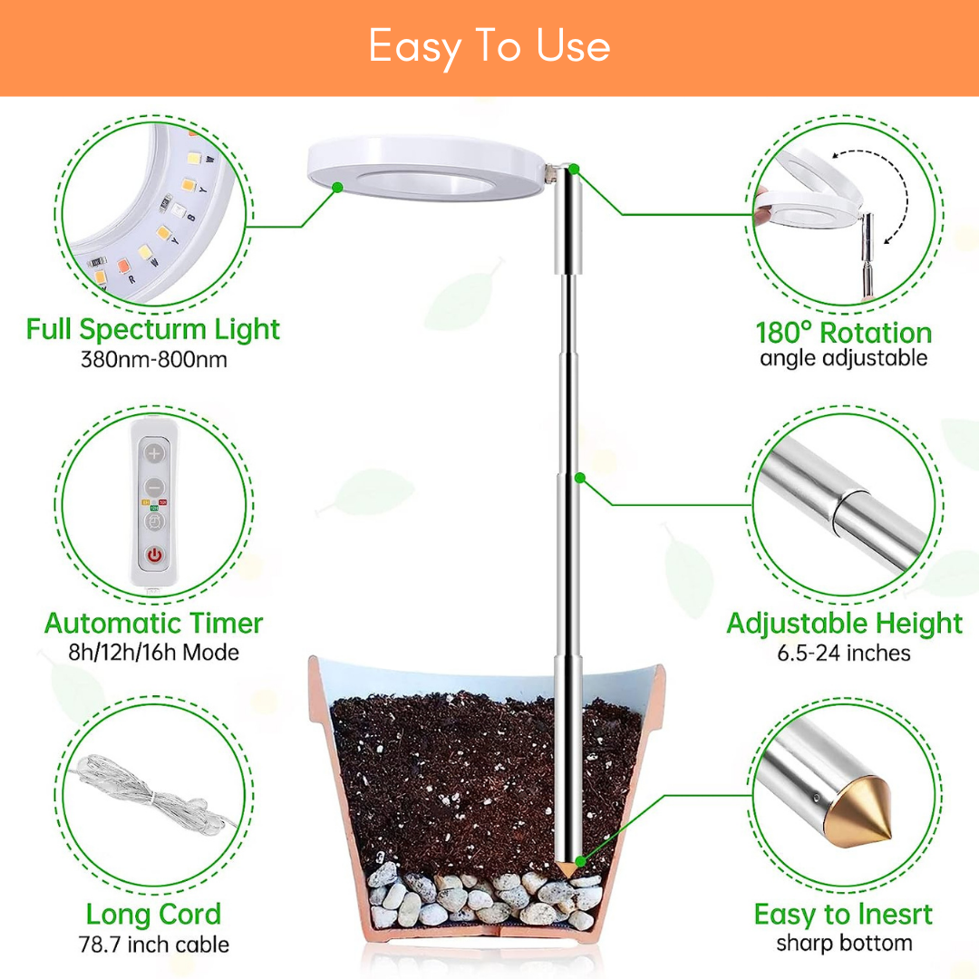 Irish Supply, GROWHALO Ring Grow Lights for Indoor Plants