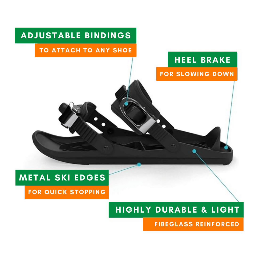 GLIDER Ski Skates for Snow