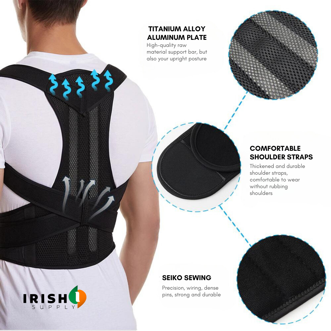 Irish Supply, Back Brace Posture Corrector for Women and Men