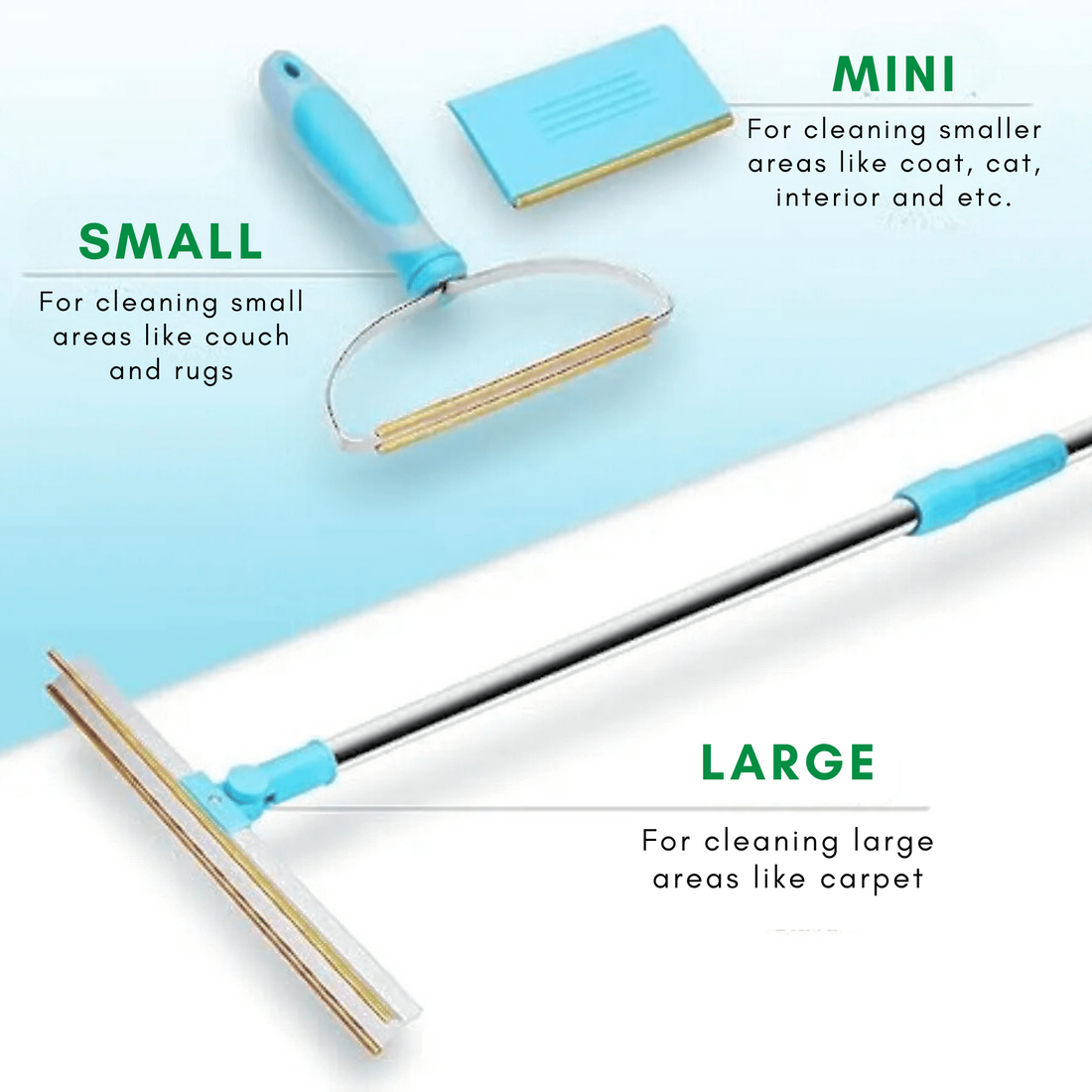 LINTMASTER Telescopic Long Handle Rug Lint Remover