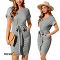 Irish Supply, SUMMERCHIC, Striped Short Sleeve Dress