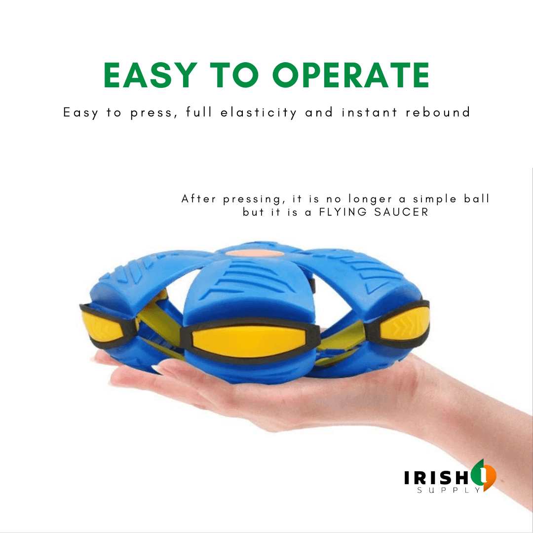 Irish Supply, MAGICBALL Flying Saucer with LED Light