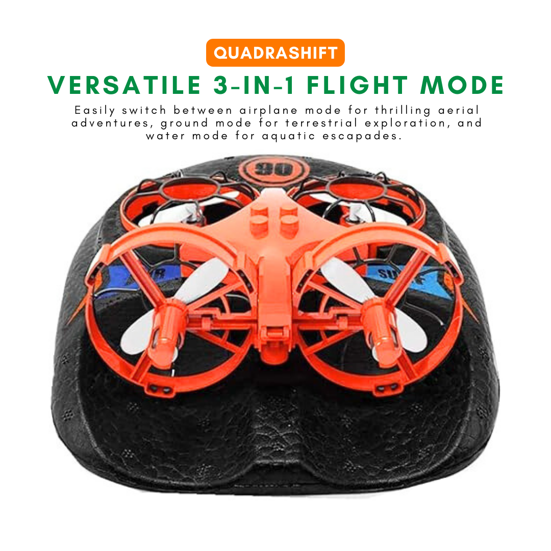 Irish Supply, QUADRASHIFT, 3 in 1  Remote Controlled Hovercraft