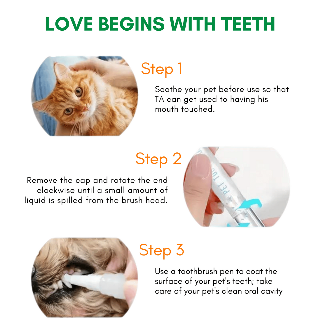 CLEANBITE Pet Toothbrush Pen