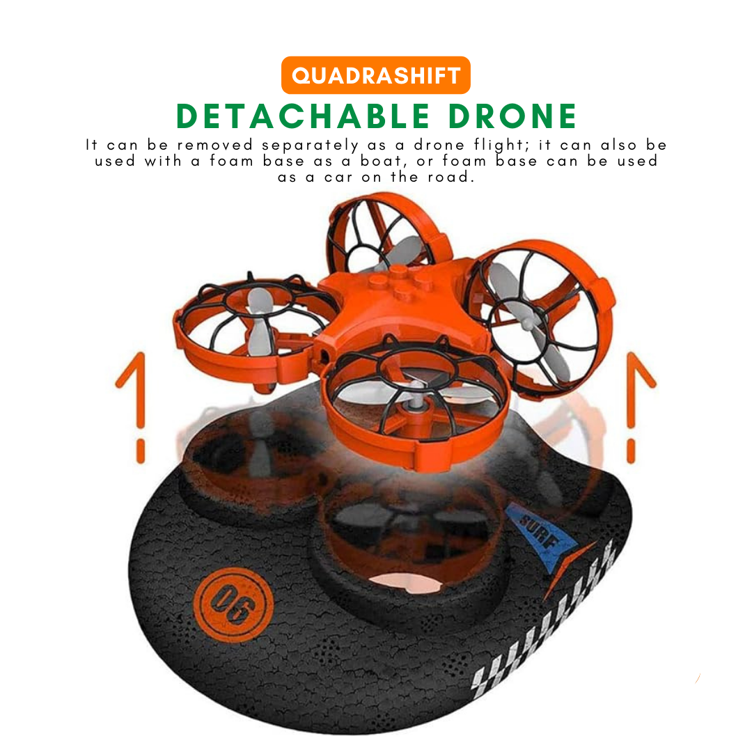 Irish Supply, QUADRASHIFT, 3 in 1  Remote Controlled Hovercraft