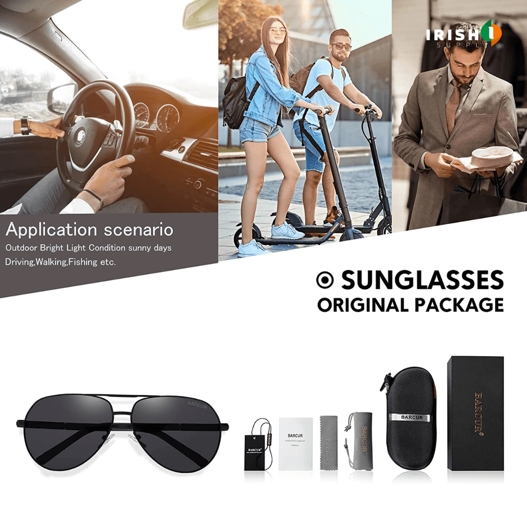 Irish Supply, RETROSPECS Aviator Sunglasses for Men