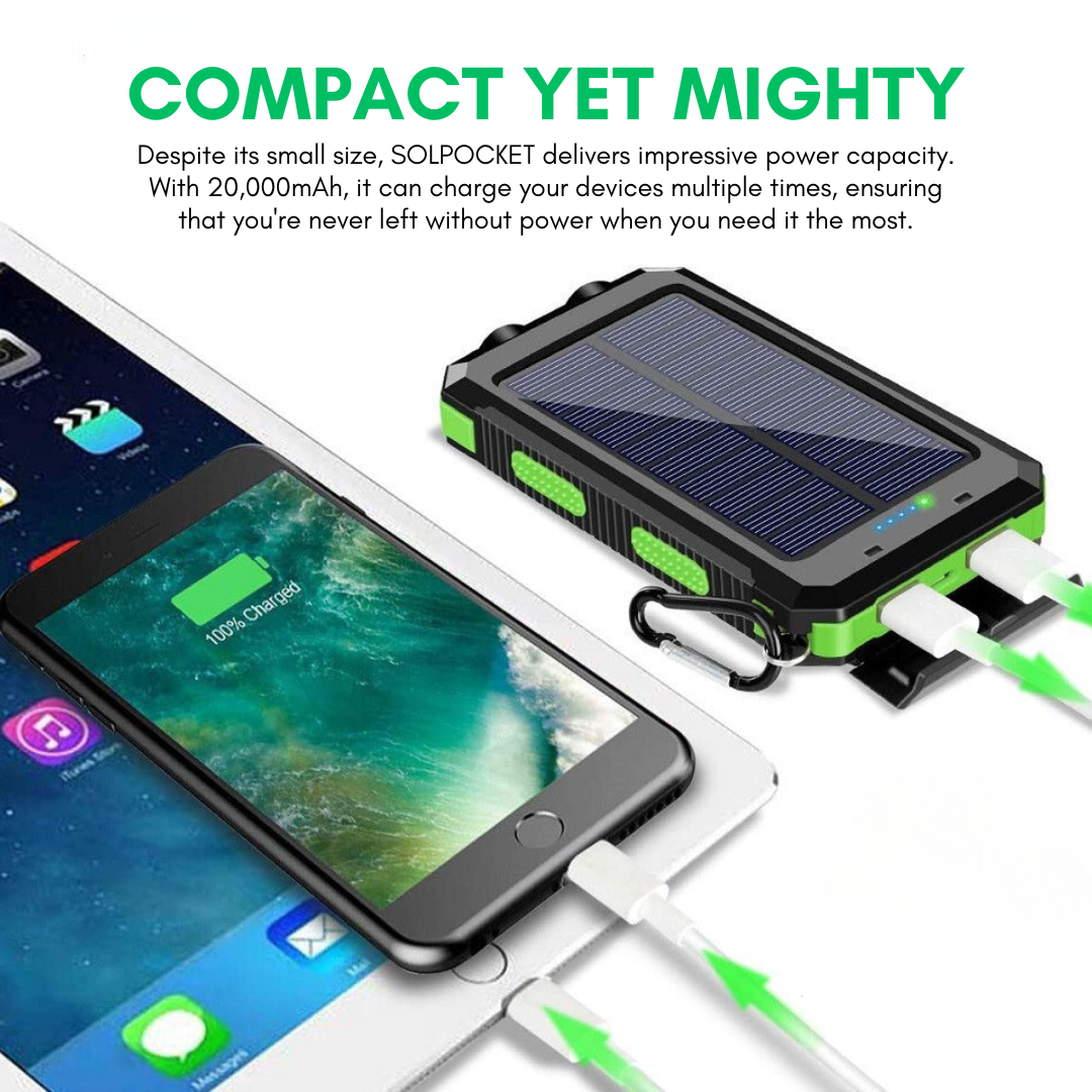 SOLPOCKET Solar PowerBank (20,000mAh)