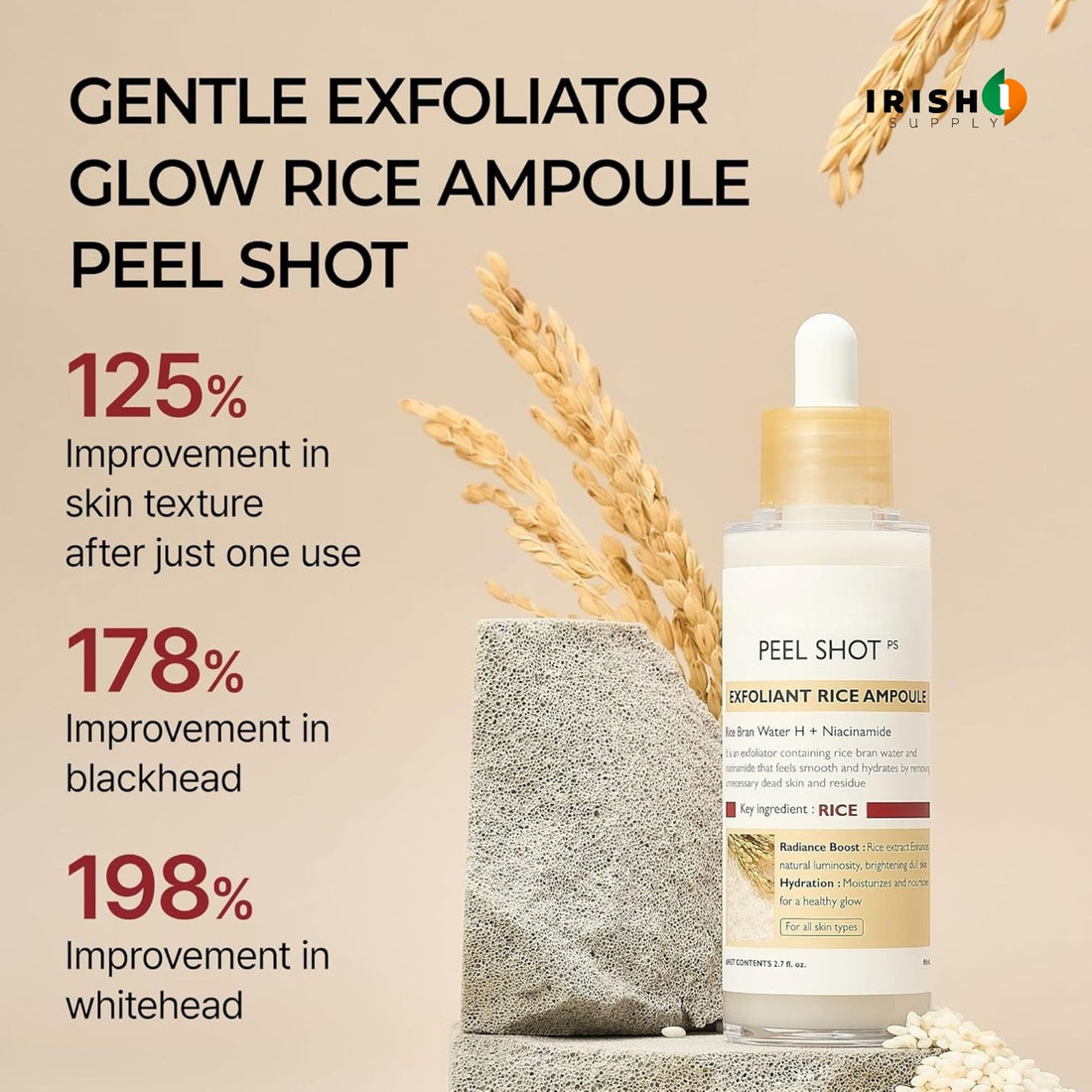 PEELSHOT Exfoliator White Rice Ampoule (80mL)