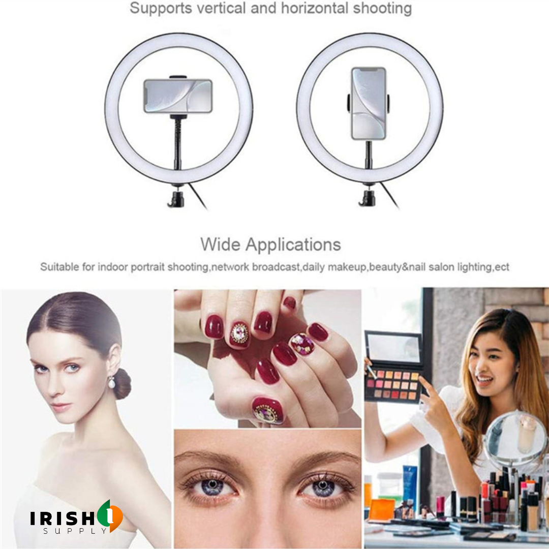Irish Supply, FLASHPOD Vlog Selfie Ring Light with Stand