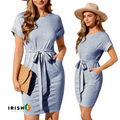 Irish Supply, SUMMERCHIC, Striped Short Sleeve Dress