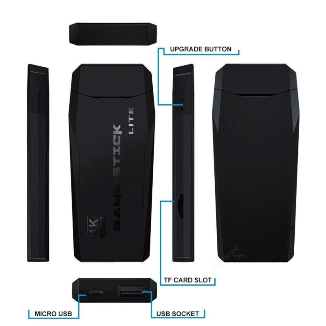 Irish Supply, GAMEFLEX TV Games Stick 4K HD Video Game with Wireless Console