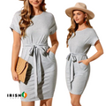 Irish Supply, SUMMERCHIC, Striped Short Sleeve Dress