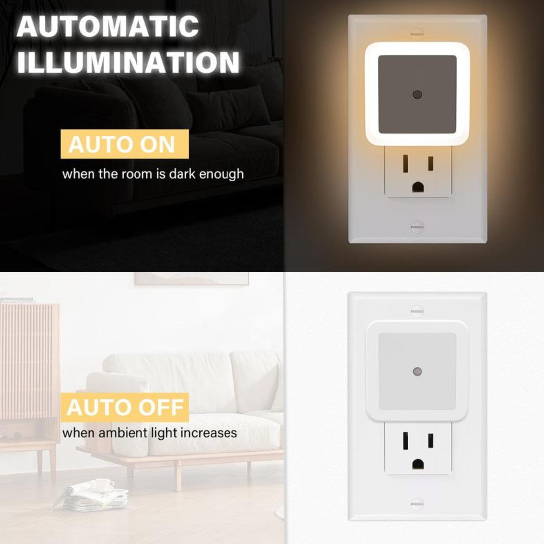 AMBIGLOW Warm LED Night Light (6 Pieces)