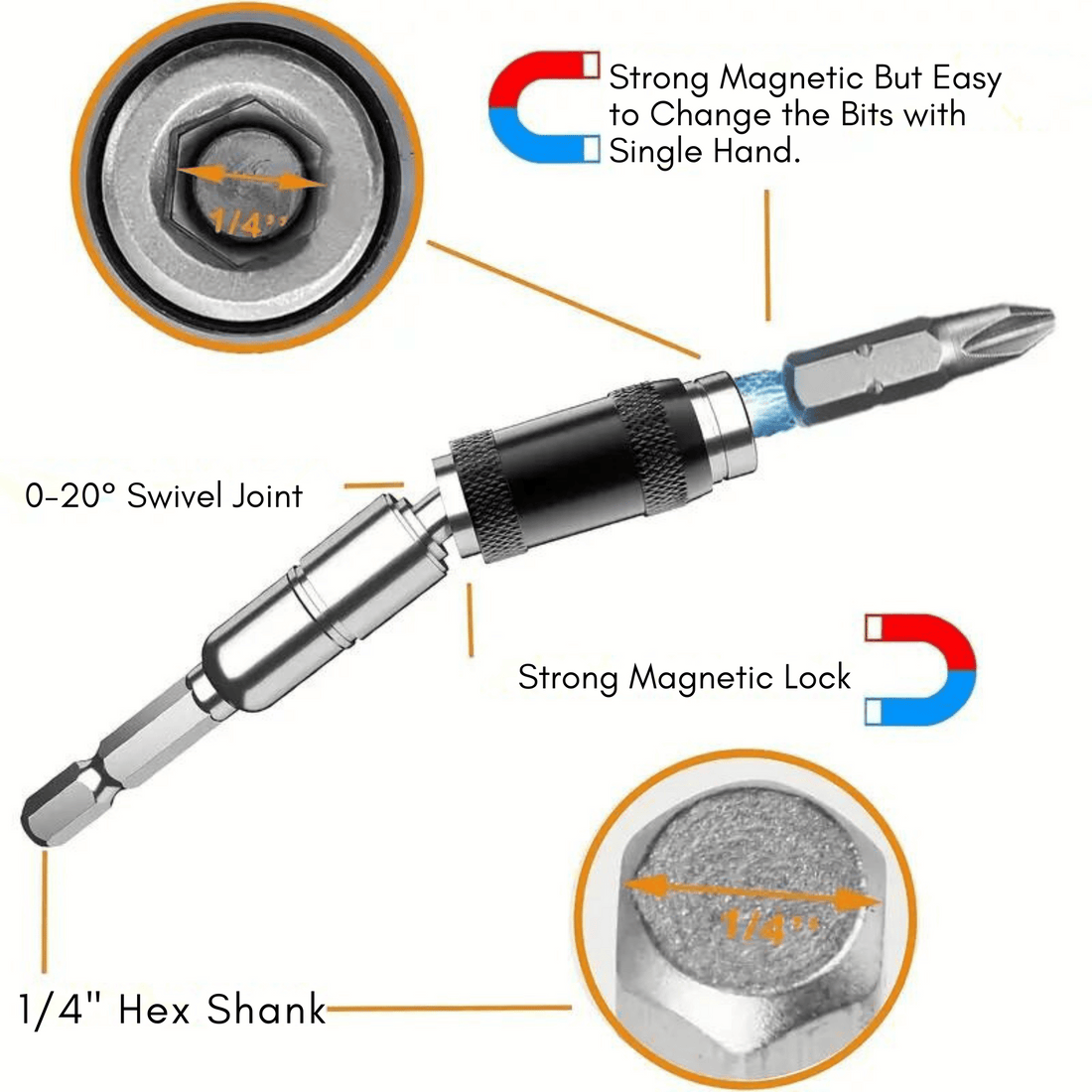 ANGLEGRIP Flexible Screwdriver Bit Holder