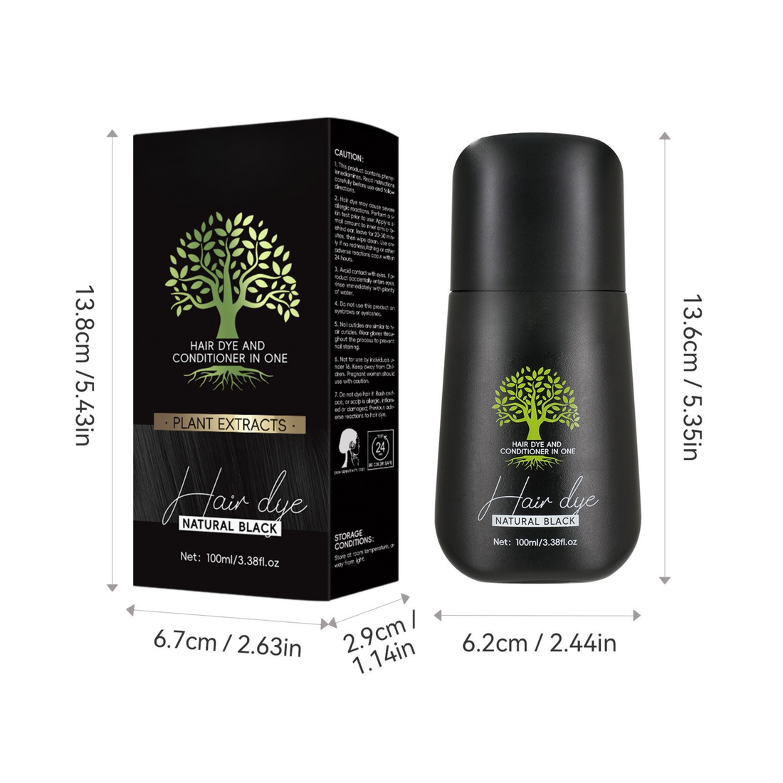 BIOBLEND Plant-Based Hair Dye and Care Shampoo (100ml)