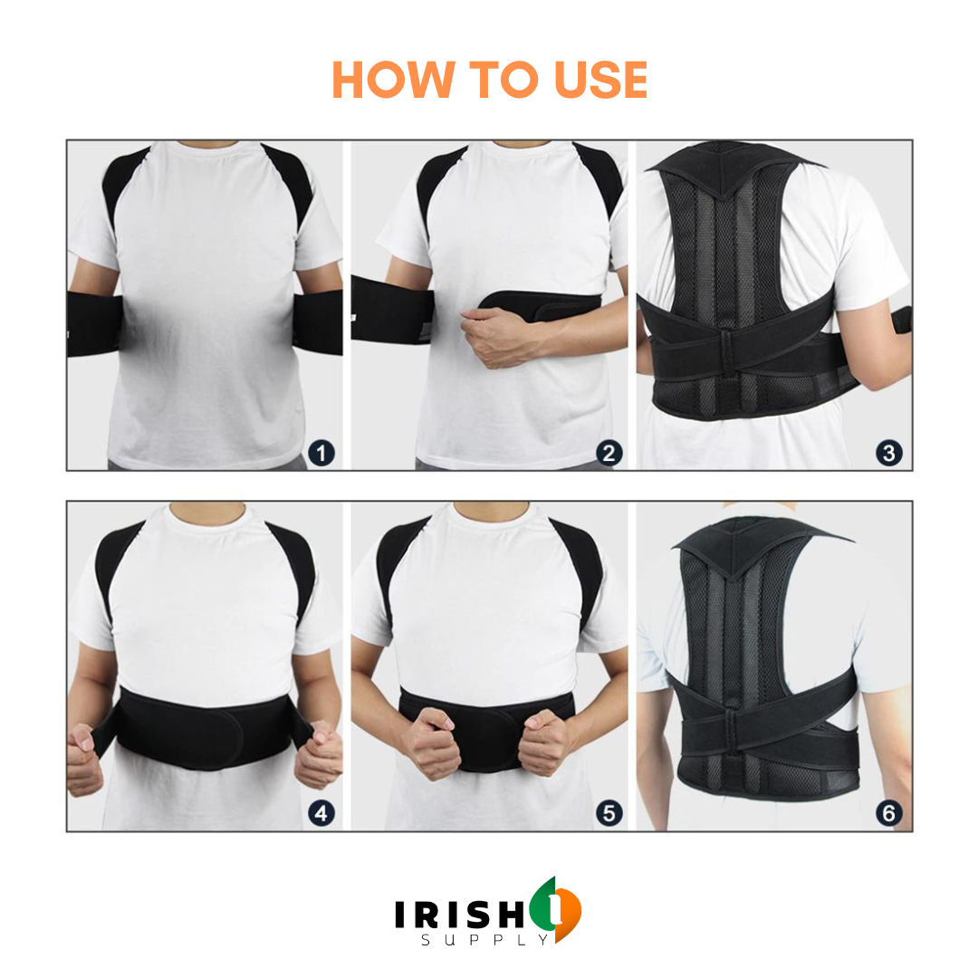 Irish Supply, Back Brace Posture Corrector for Women and Men