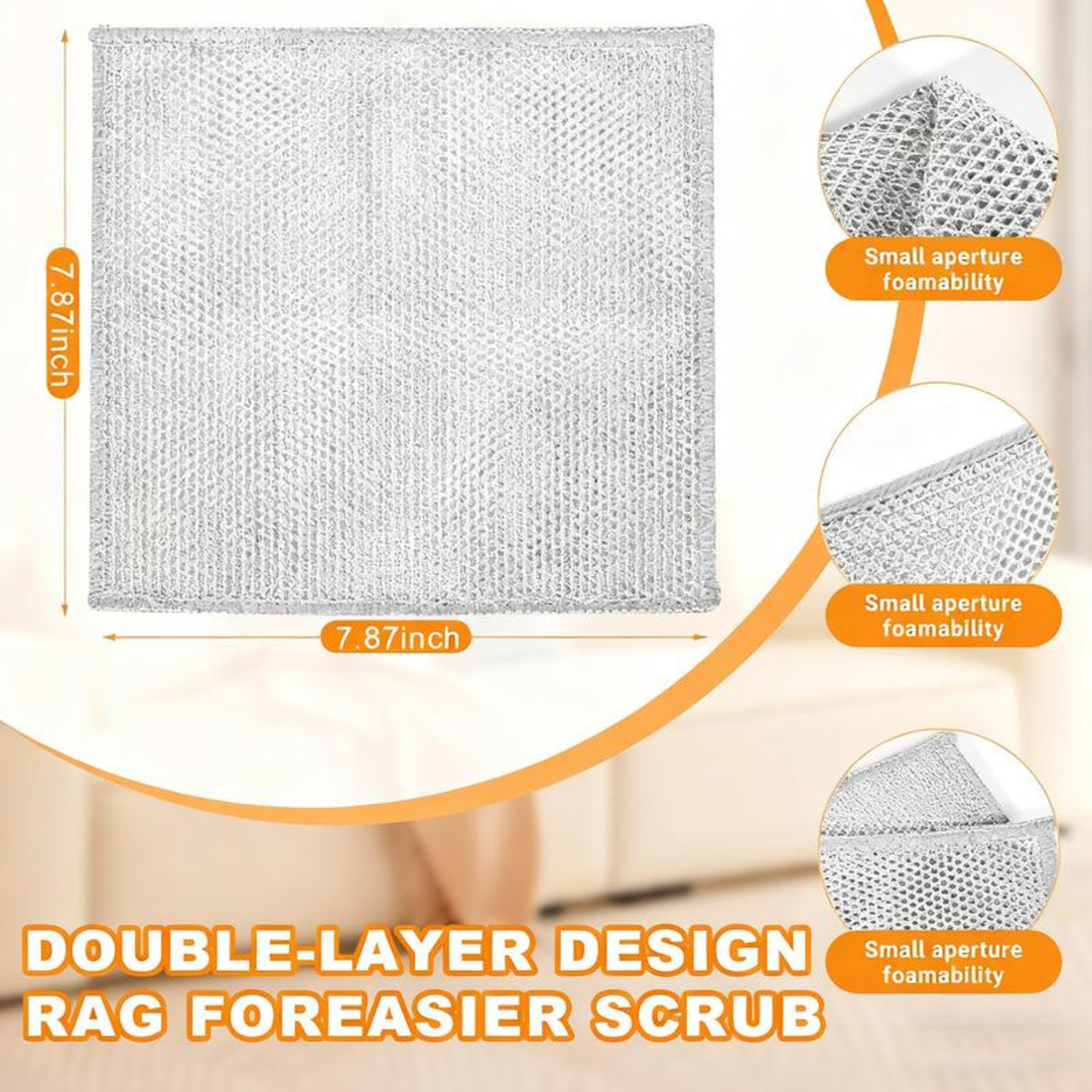 CLEANSWIFT Double-Layer Steel Scrub Cloth 20 Pieces