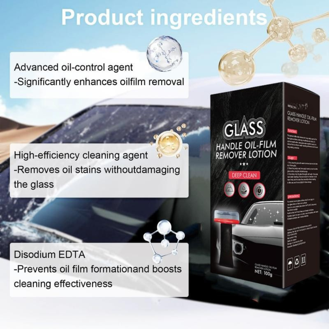 CLEAROX Oil-Coating Removal Glass Cleaner