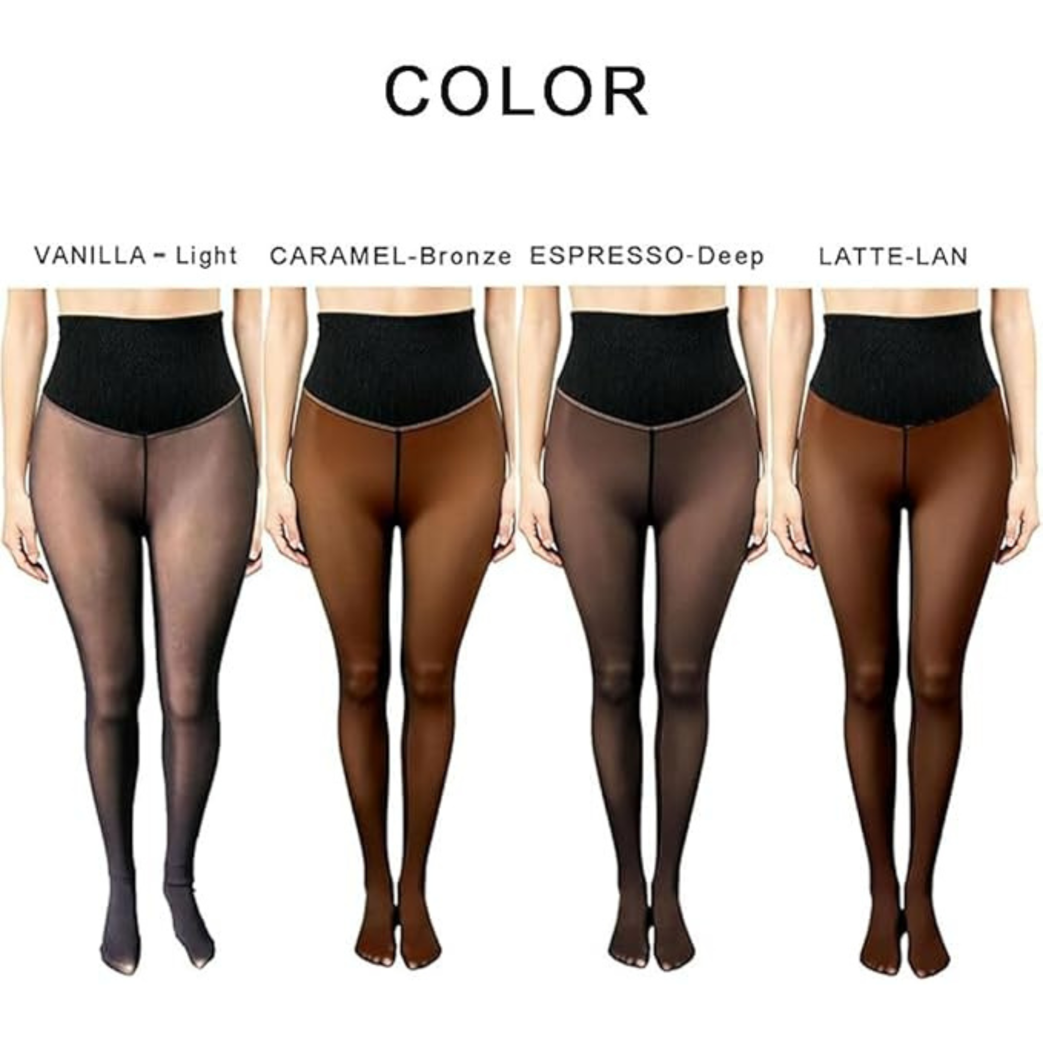 COZYSHAPE Compression Waist and Fleece Lined Tights
