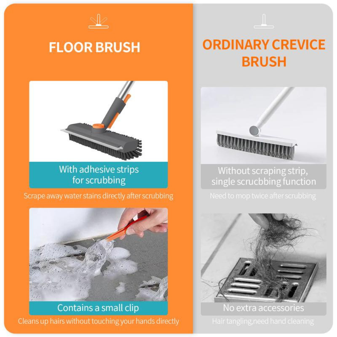 FLEXCLEAN Long-Handle Scrub Brush