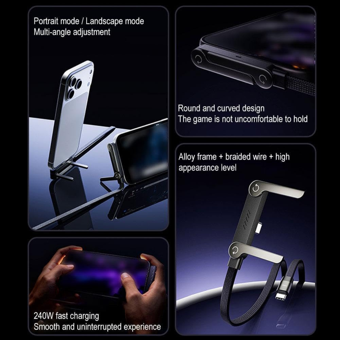 FLUXHOLD Fast Charger with Adjustable Viewing Stand