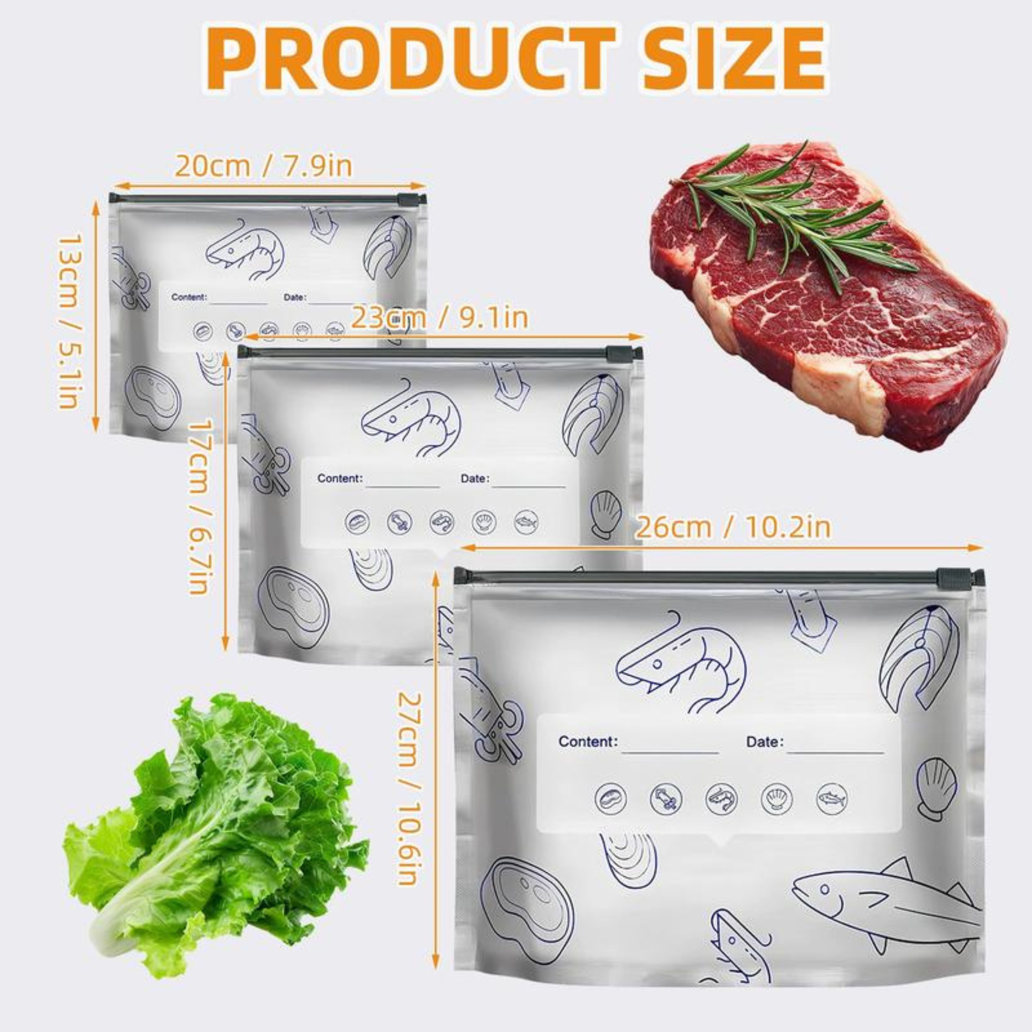 FREEZEFRESH Reusable Anti-Spoilage Food Storage Bags