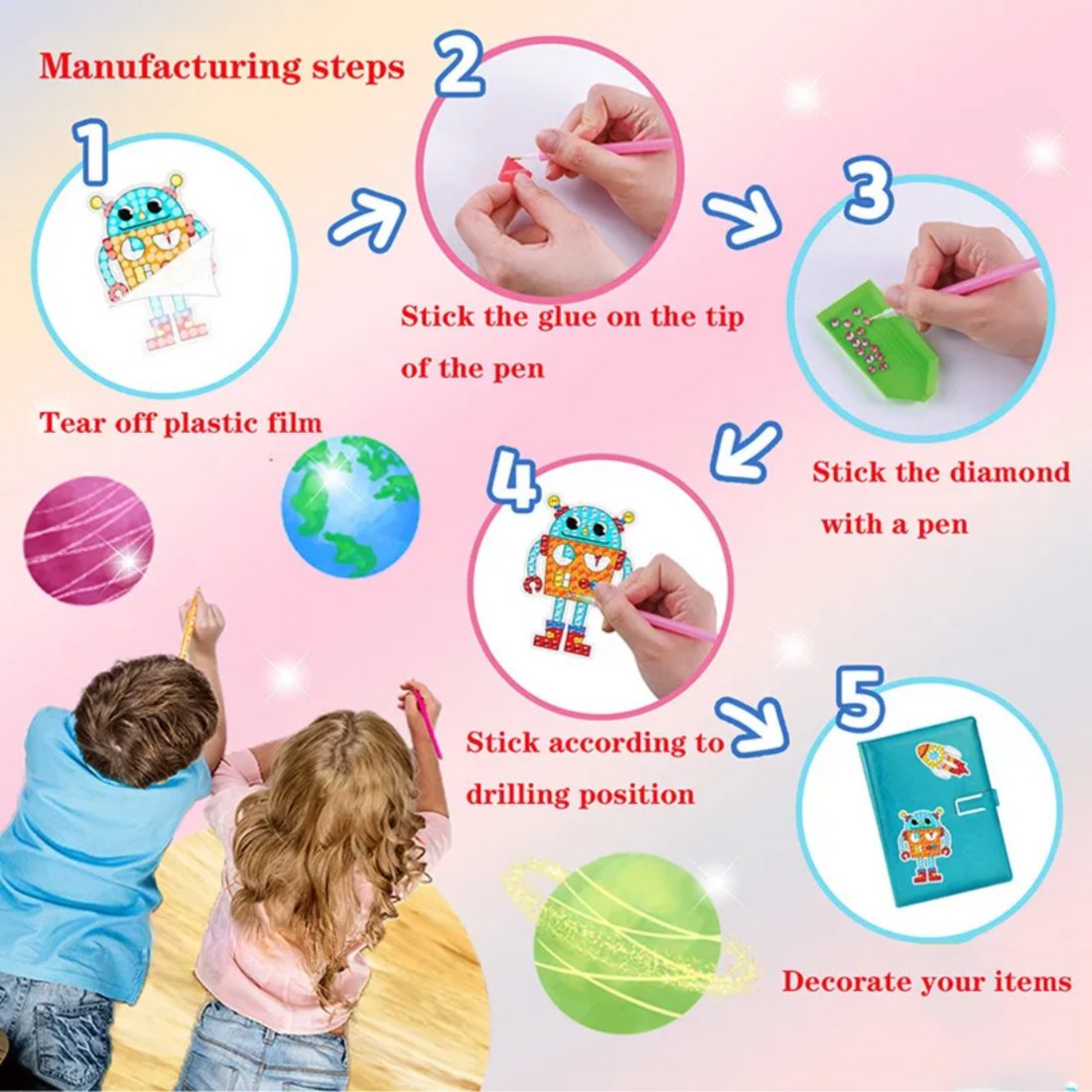GEMCRAFT™ Sparkling DIY Gem Sticker Set