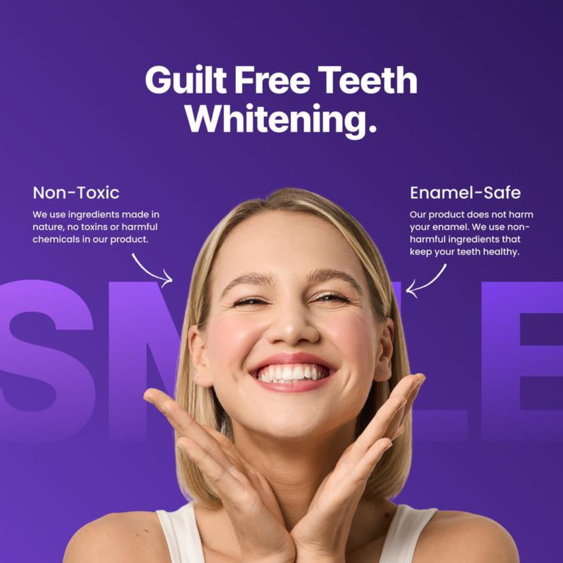 GENTLEBRIGHT Peroxide-Free Whitening Strips for Sensitive Teeth 42 pieces