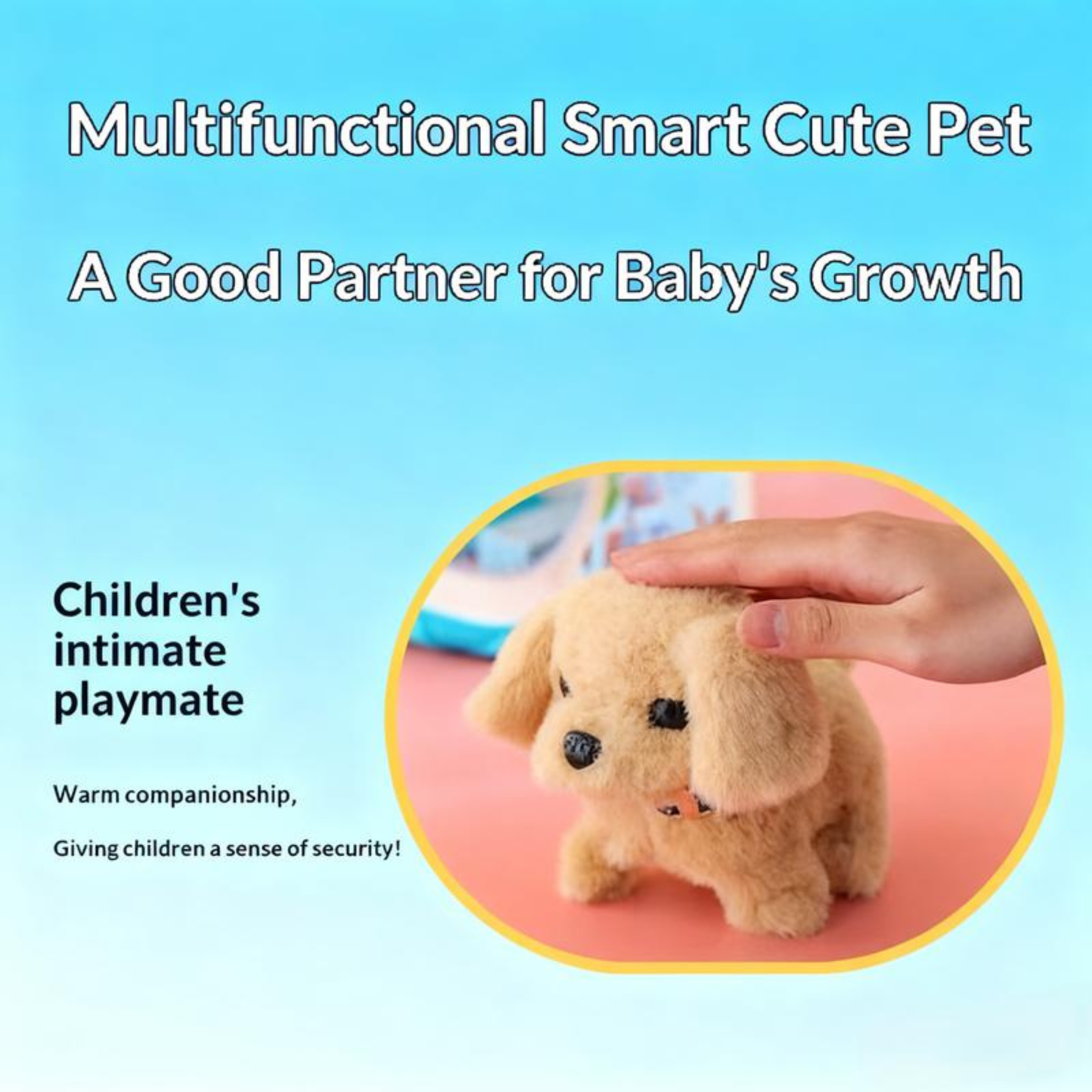 HEARTTAIL Soft Interactive Puppy Plush for Kids & Families