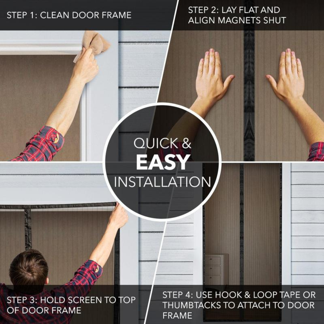 HOMESEAL Easy Install Magnetic Screen Door