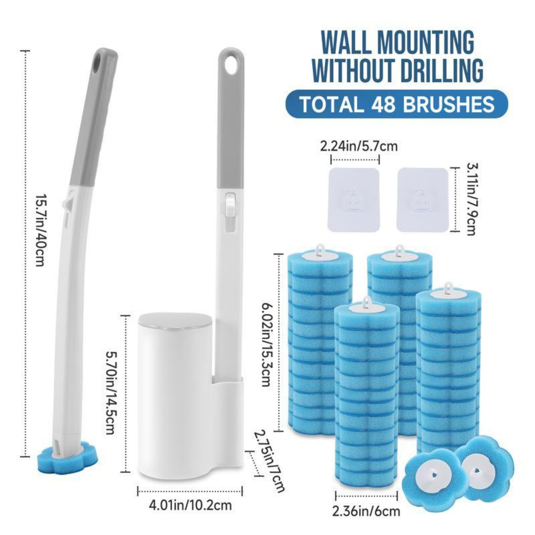 HYGIENIX Disposable Pre-Soaked Toilet Cleaning Brush