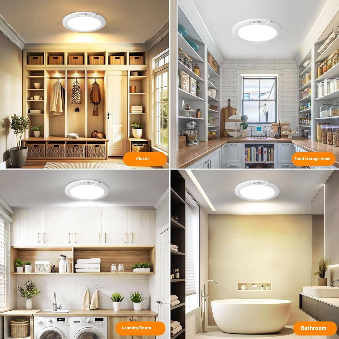 LUMENEST 3W Wireless Ceiling Light with Motion Sensor & Remote