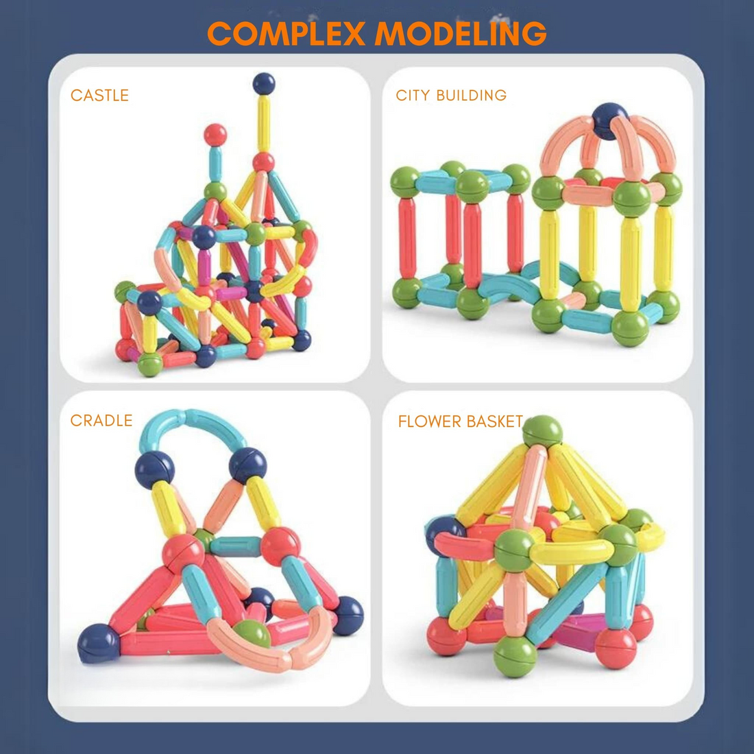 MAGNABUILD Magnetic Sticks Building Blocks