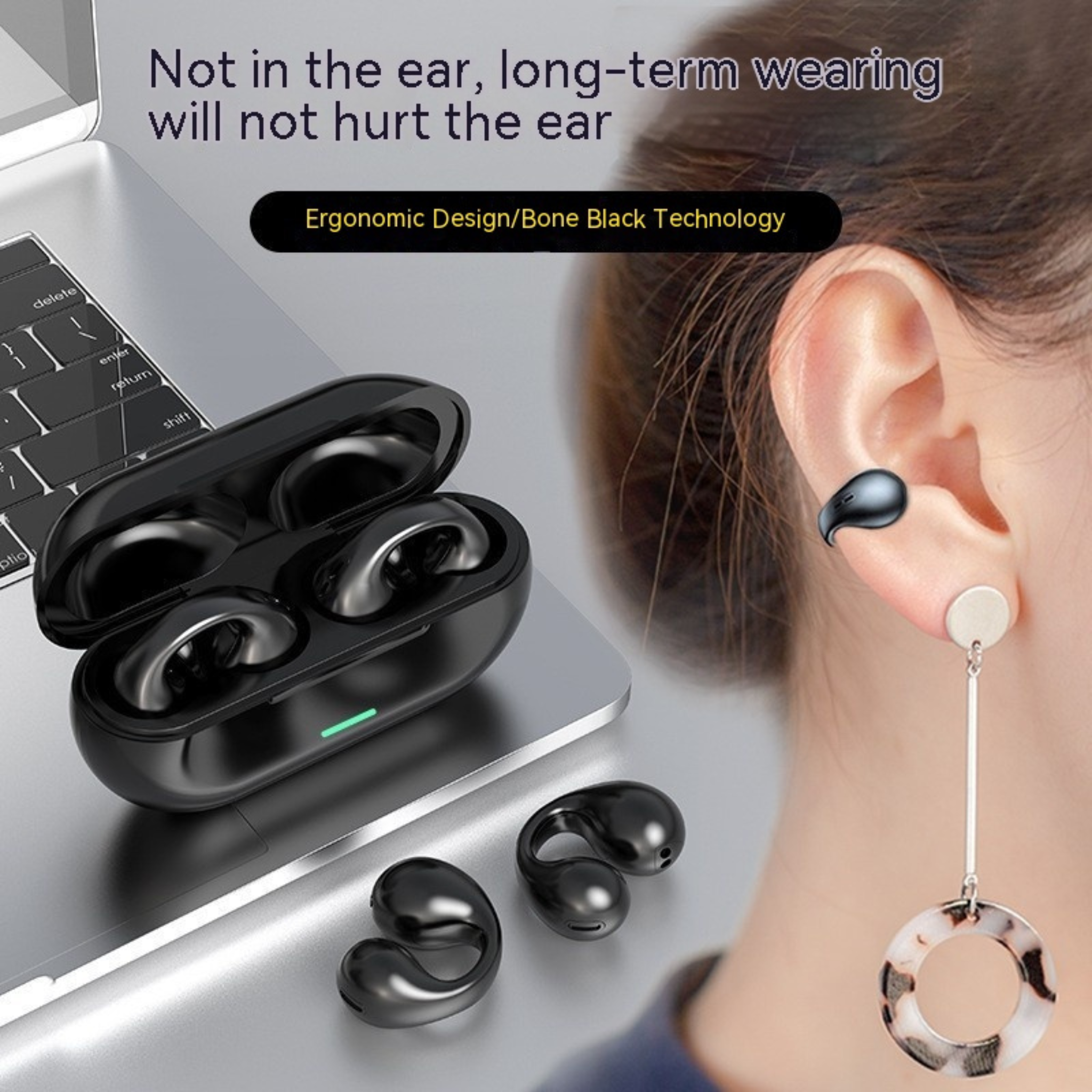 OPENBEAT Secure-Fit Open-Ear Bluetooth Headset
