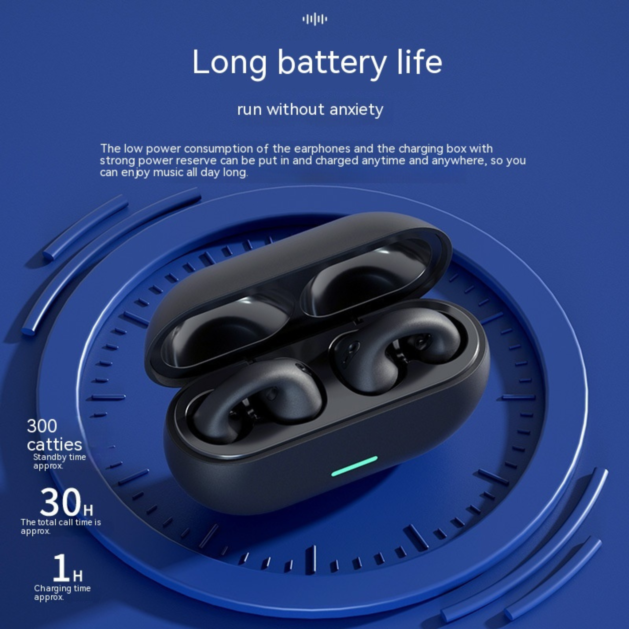 OPENBEAT Secure-Fit Open-Ear Bluetooth Headset
