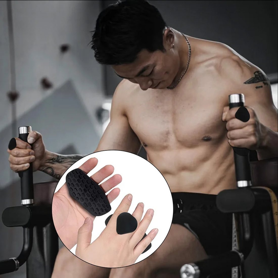 PALMARMOR  Silicone Gymnastics Grip Fingerless Fitness Gloves