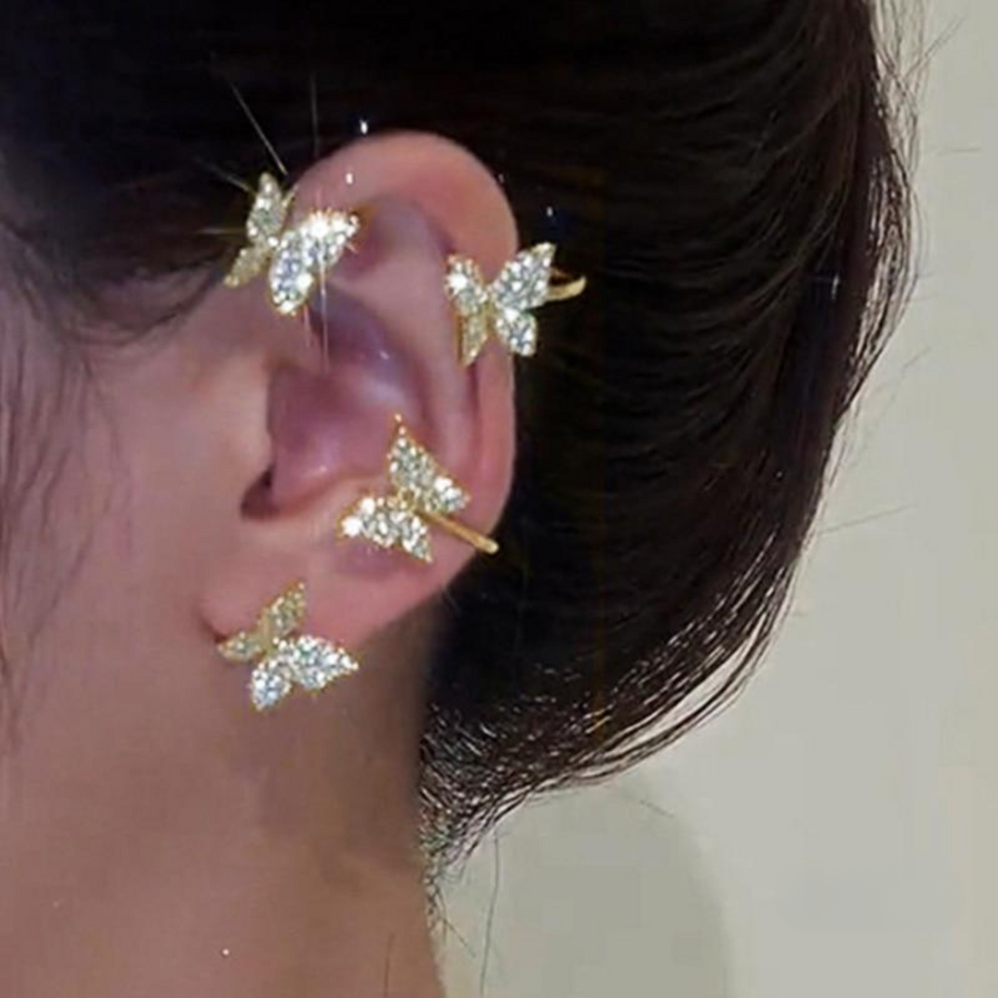 SHYNIQUE Elegant Butterfly Ear Cuff & Hook (1 pc)